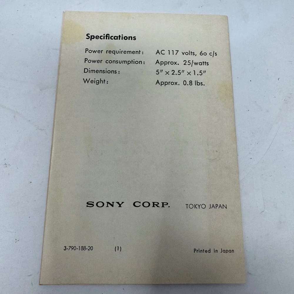 Sony HE-2 Head Demagnetizer Vintage Audio Tape Deck Maintenance Tool Tested